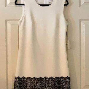 Calvin Klein Black/White Sheath Dress